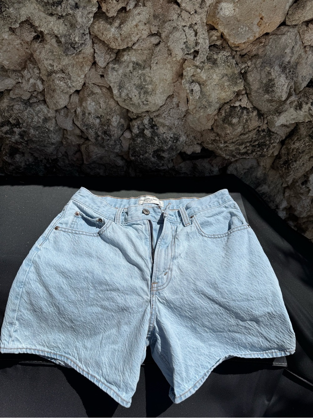 Abercrombie & Fitch Light Wash Denim Shorts